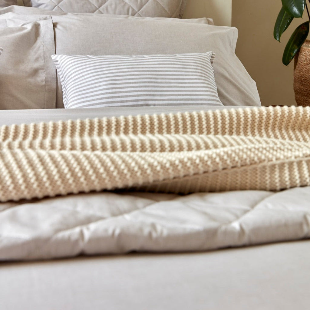 Christy "Stornoway Chambray" Duvet Cover Sets in Stone (Beige)