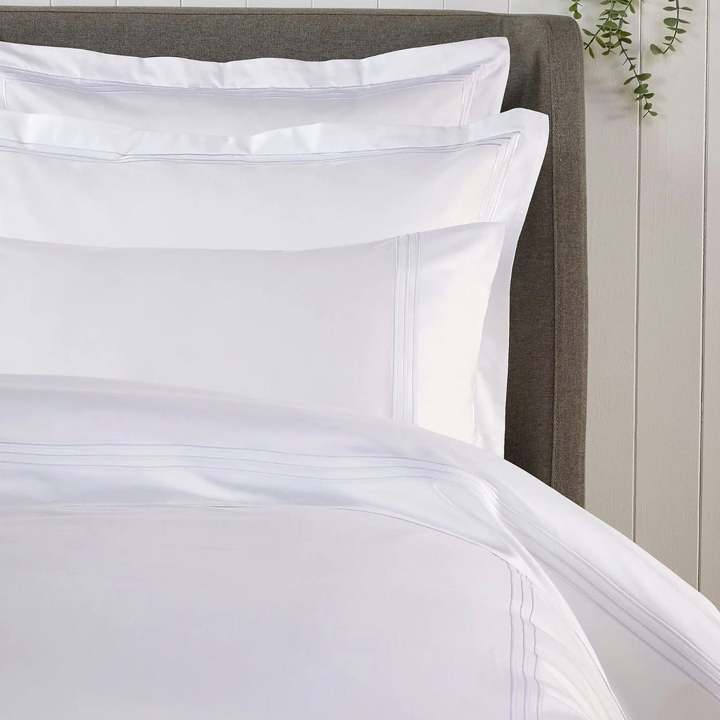 Christy "500TC Luxury Supima " Bed Linen with White Triple Embroidery