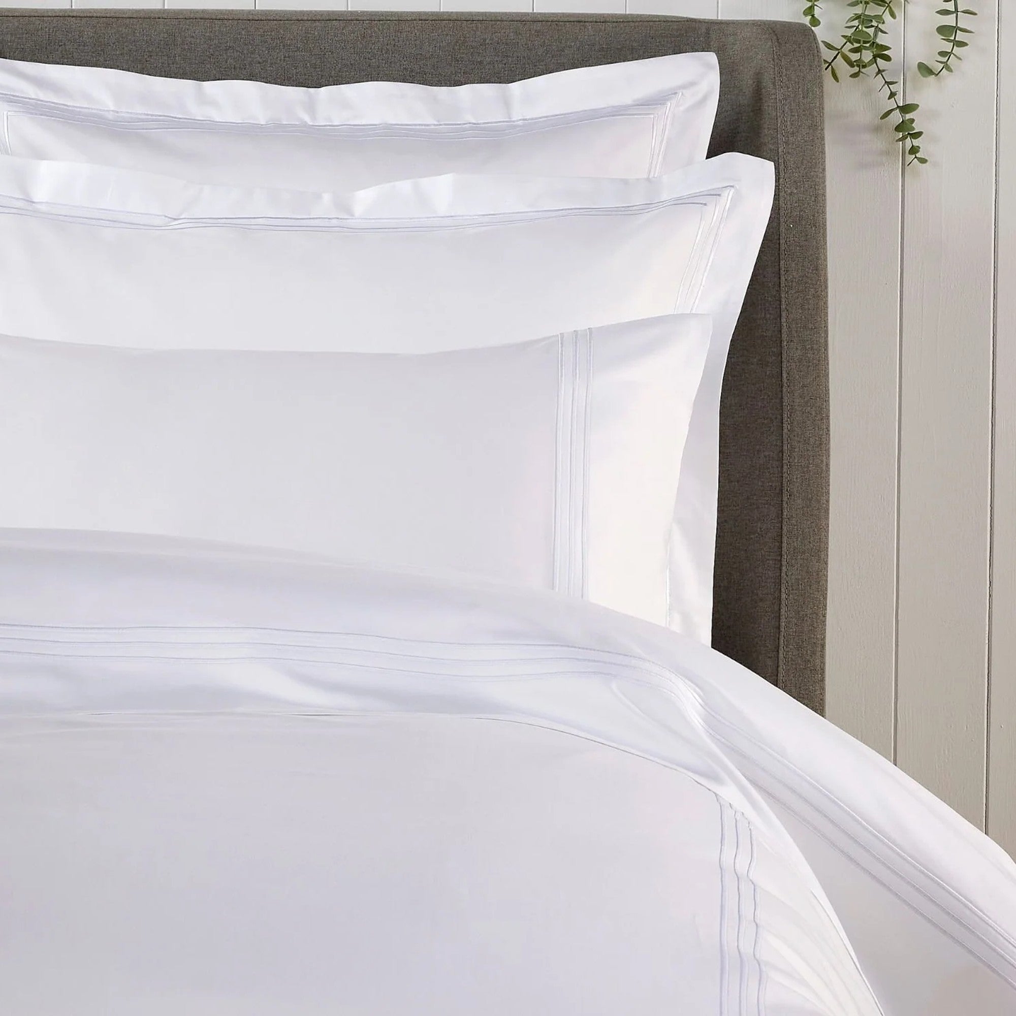 Christy "500TC Luxury Supima " Bed Linen with White Triple Embroidery