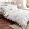 Christy "Ambroise Oyster" Duvet Cover Set in Cream / Silver