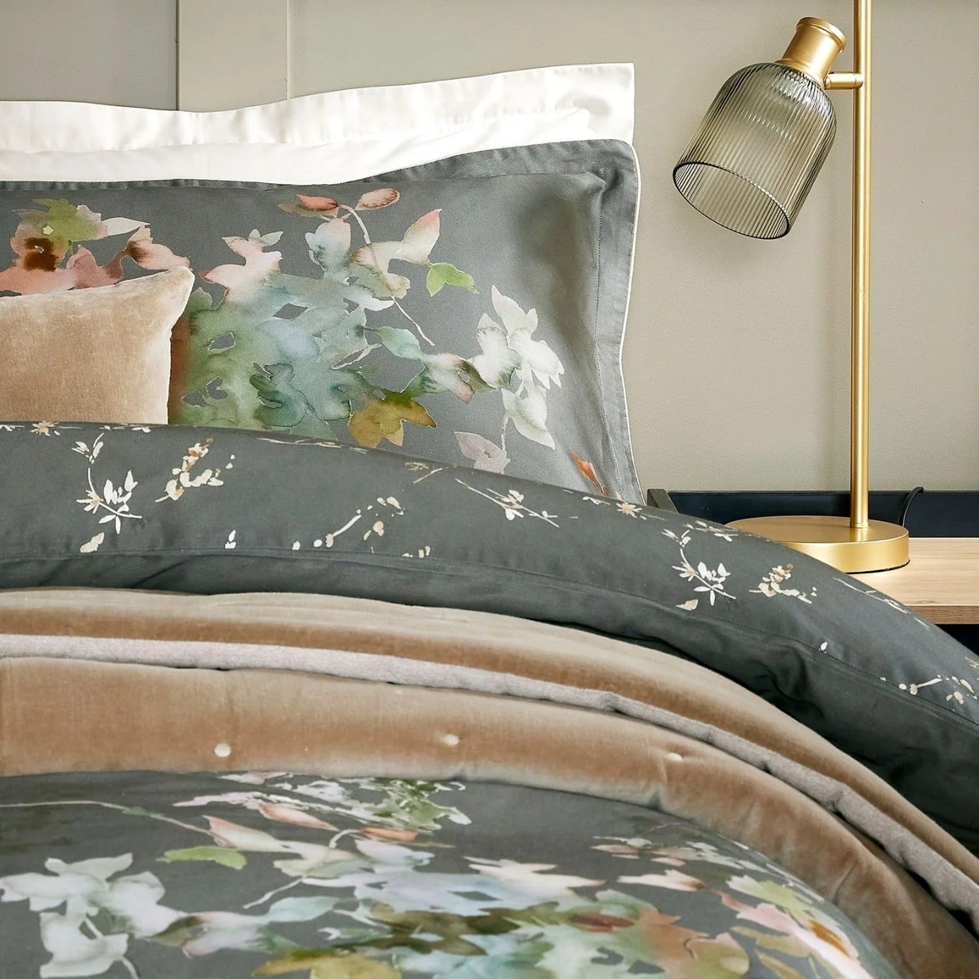 Christy "Botanical" Duvet Cover Sets in Forest