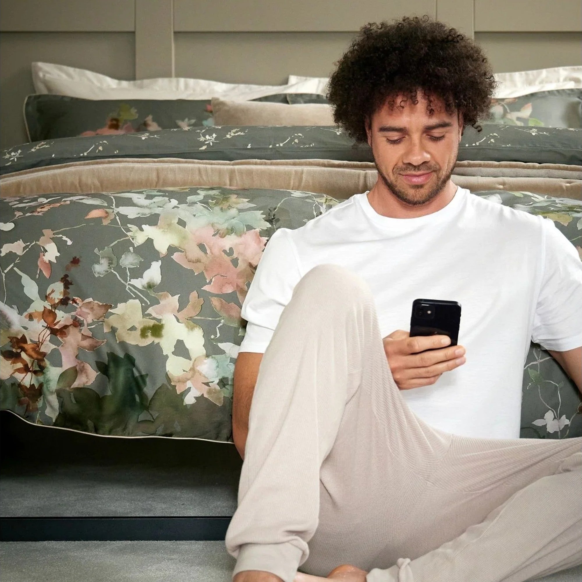 Christy "Botanical" Duvet Cover Sets in Forest