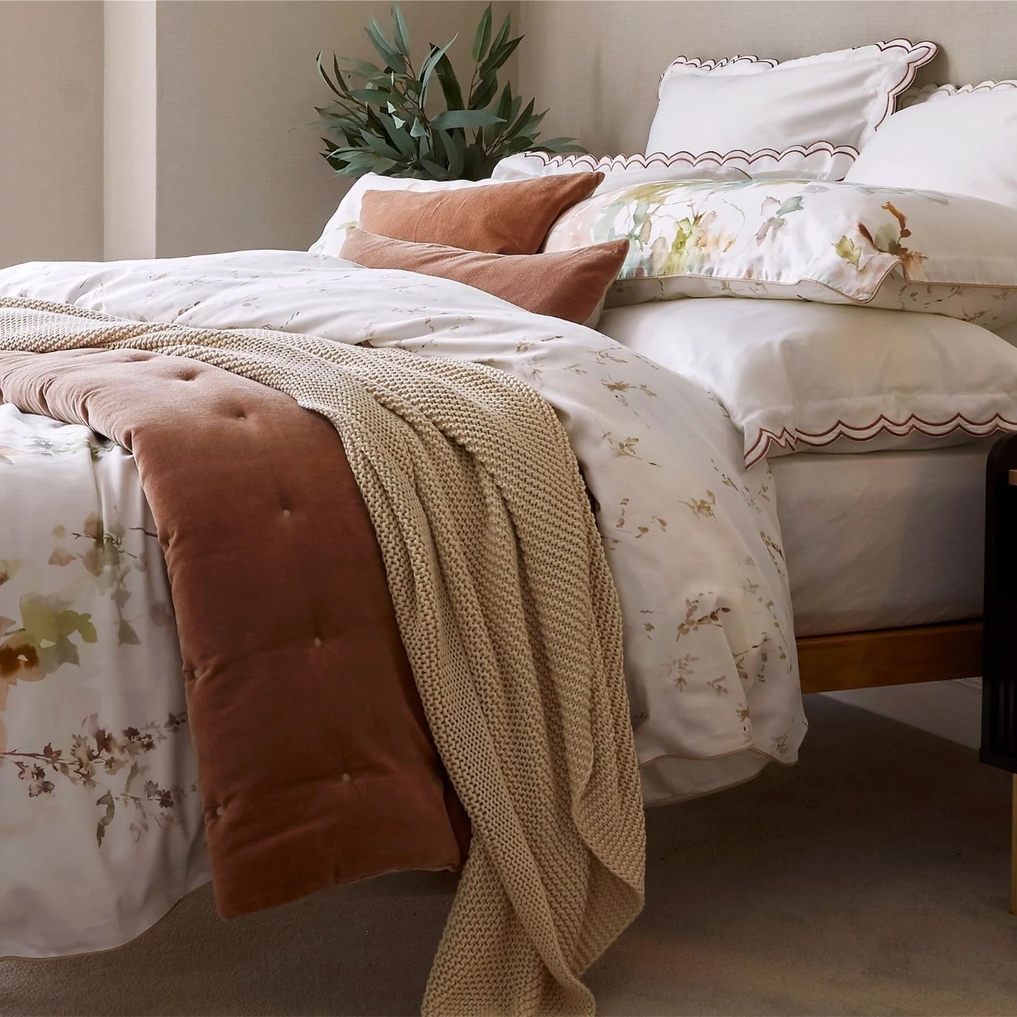 Christy "Botanical" Duvet Cover Sets in Sage