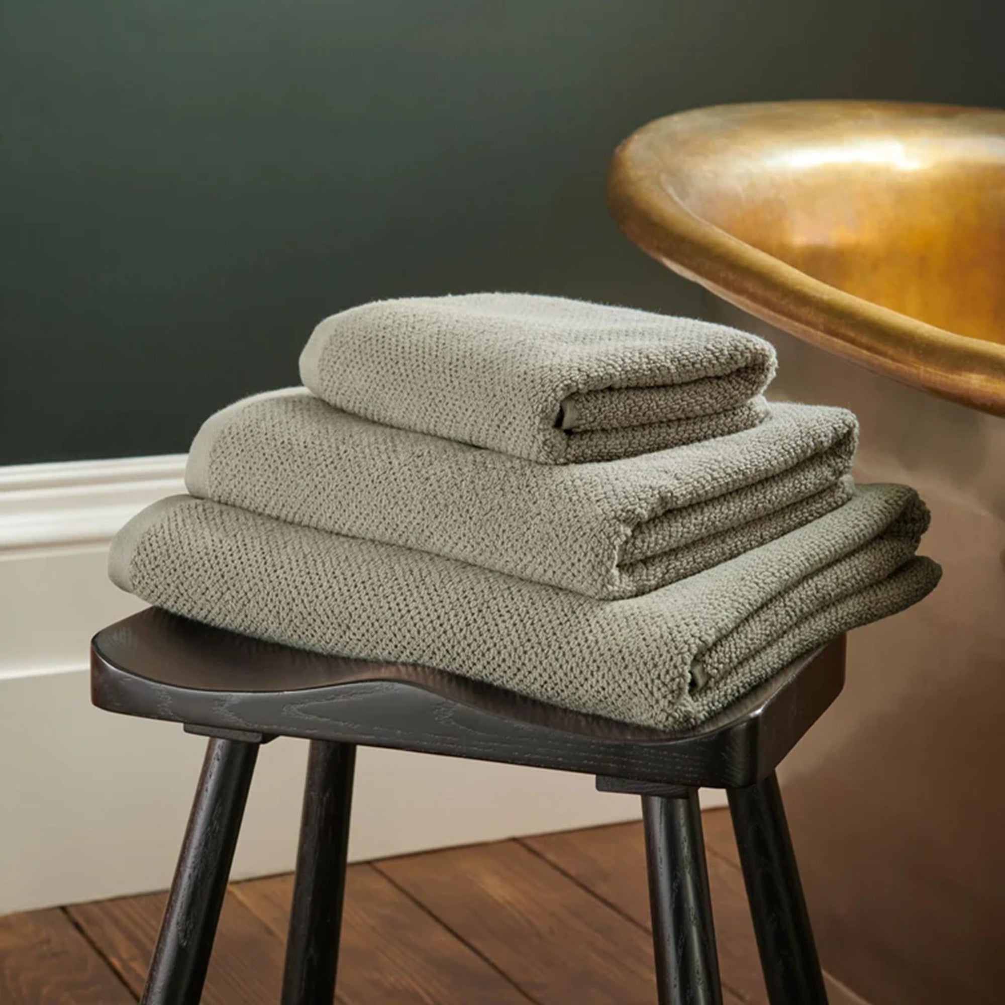 Christy "Brixton" Bath Towels Collection in Pebble