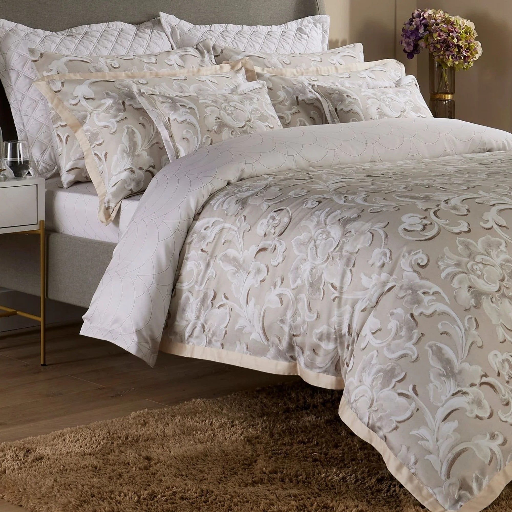 Christy "Como" Duvet Cover Sets in Stone