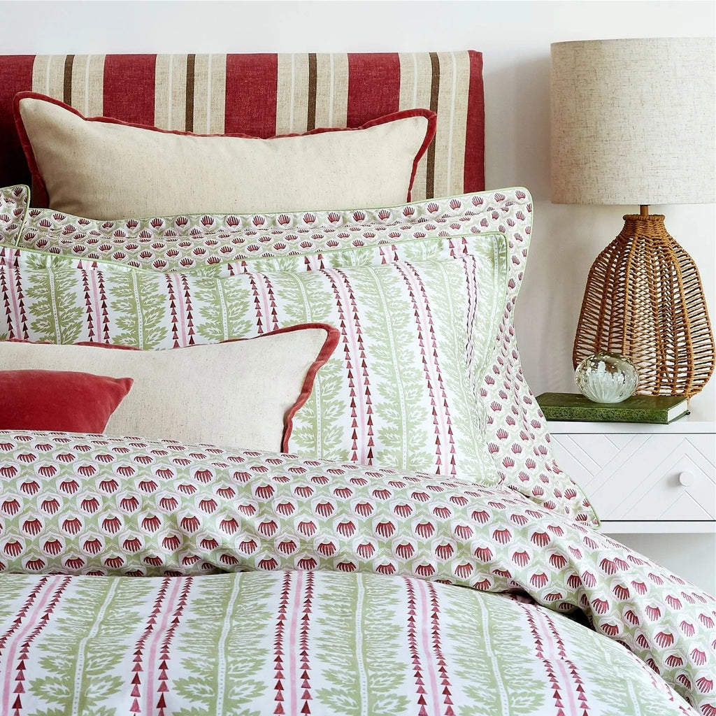 Christy "Folia" Duvet Cover Sets in Celery