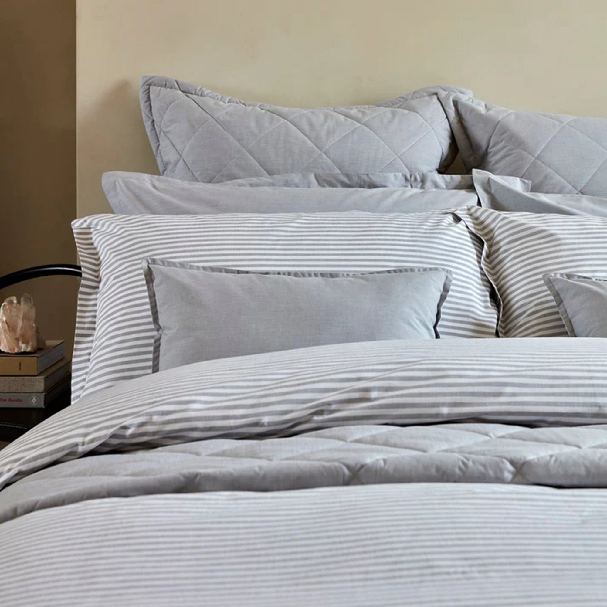 Christy "Lerwick Stripe" Duvet Cover Sets in Silver