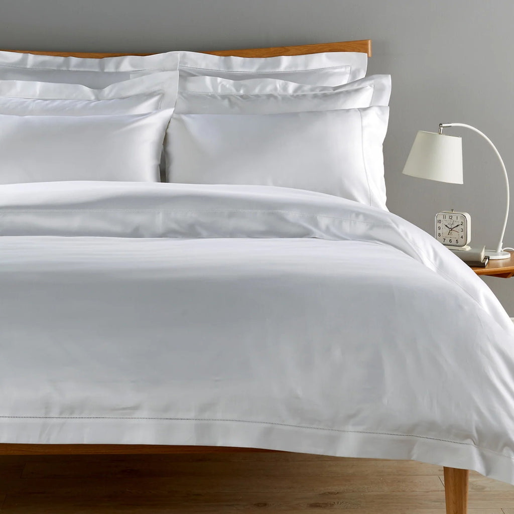 Christy Premium "900 Thread Count Picot" Bed Linen White