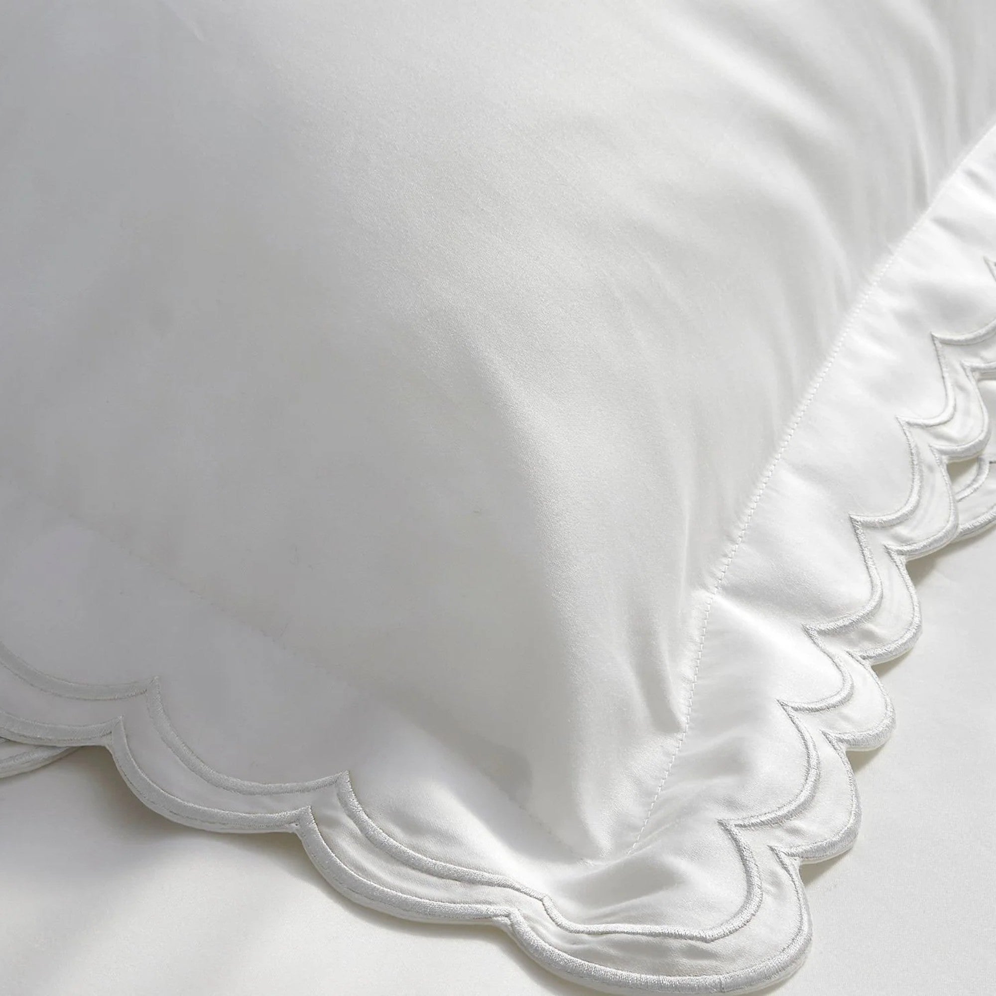 Christy "Scallop Edge" Duvet Cover Sets in White