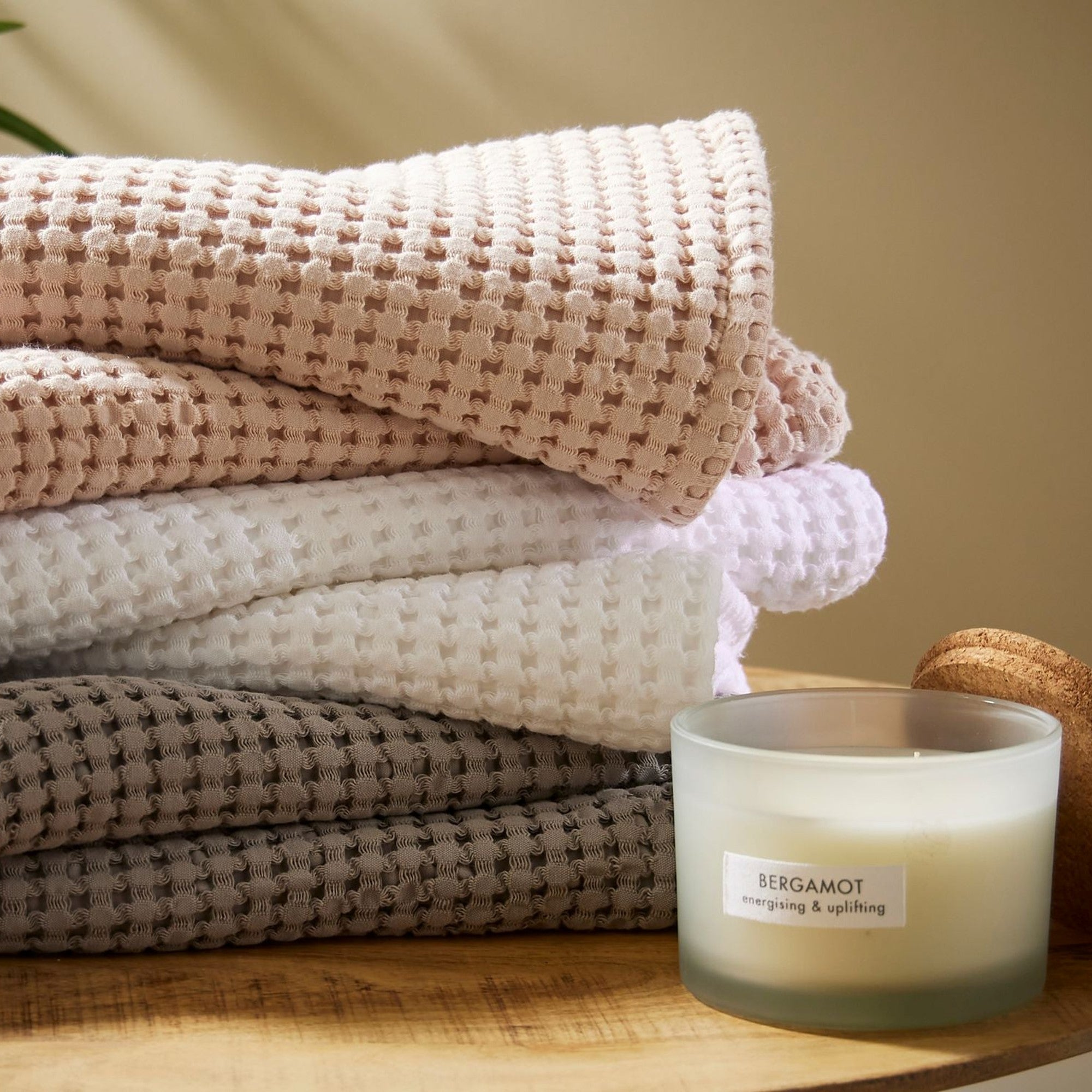 Christy "Waffle" Bath Towel Collections in Oat