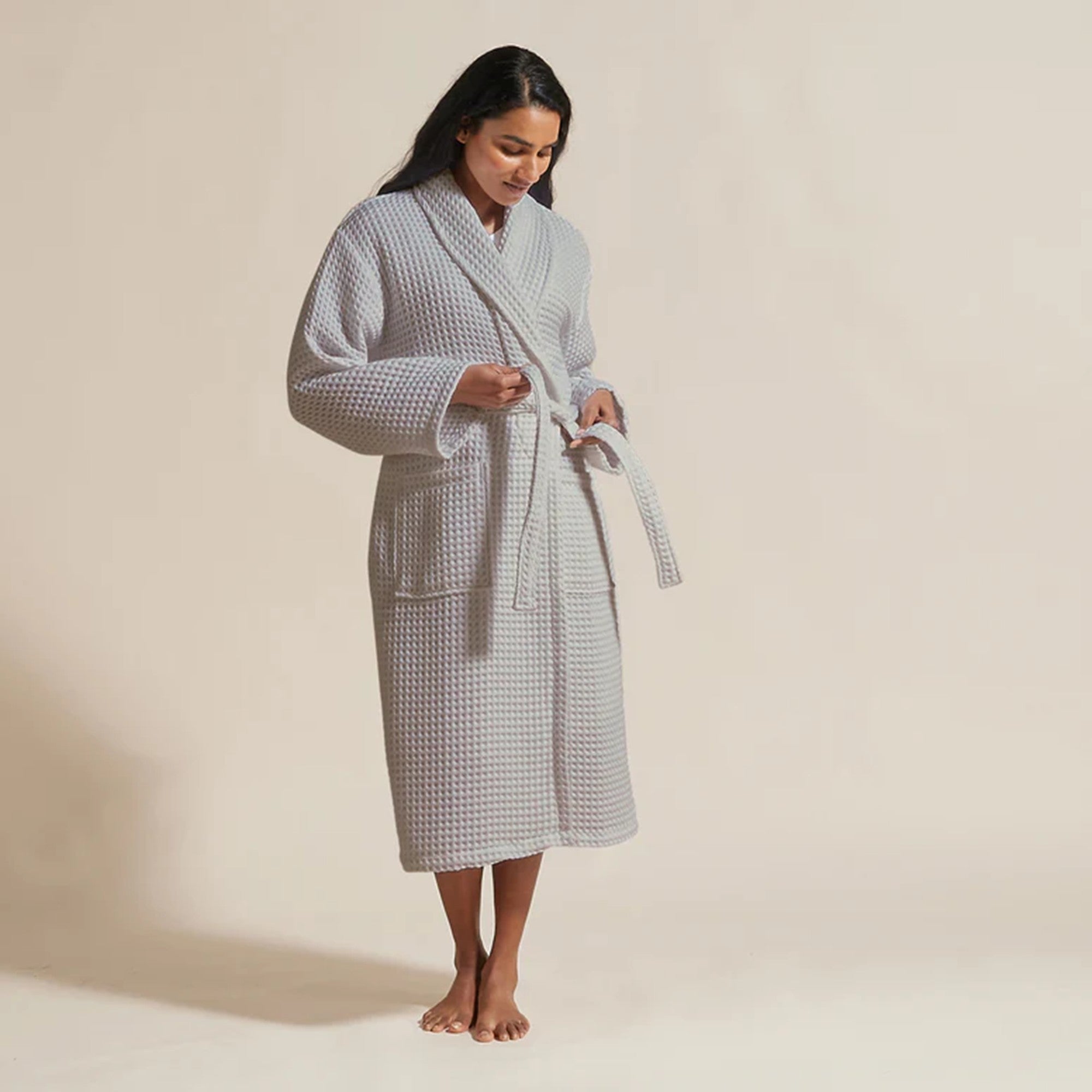 Christy "Waffle" Bathrobe in Grey