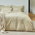 200TC Organic Plain Dyed Sheets & Duvet Covers in Hazelnut