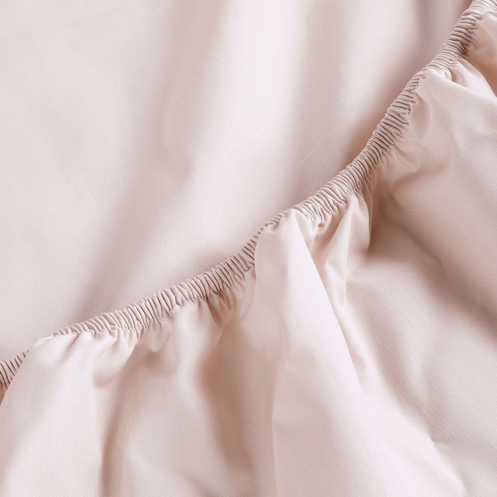 200TC Organic Plain Dyed Sheets & Duvet Covers in Powder Pink