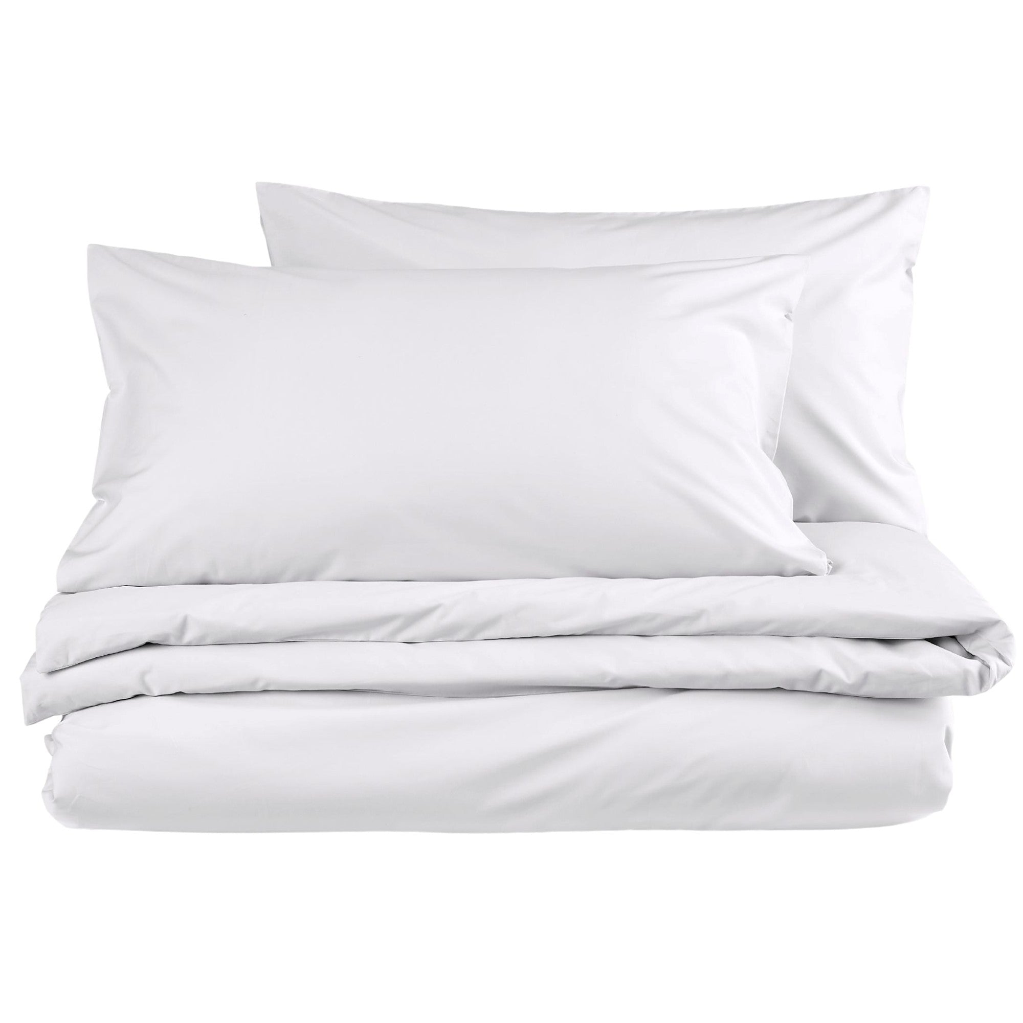 200TC Organic Plain Dyed Sheets & Duvet Covers in White