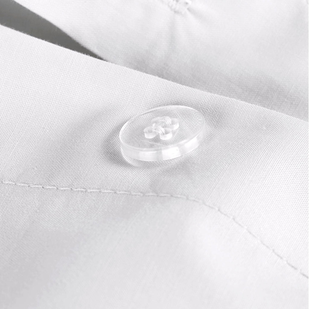 200TC Organic Plain Dyed Sheets & Duvet Covers in White