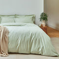 Christy "200TC Organic" Plain Dyed Sheets & Duvet Covers in Sage Green