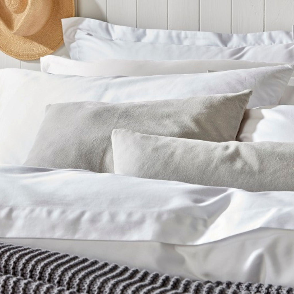 400TC Sateen Flat Sheet in White