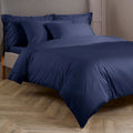 400 TC Sateen Plain Dyed Sheets in Navy