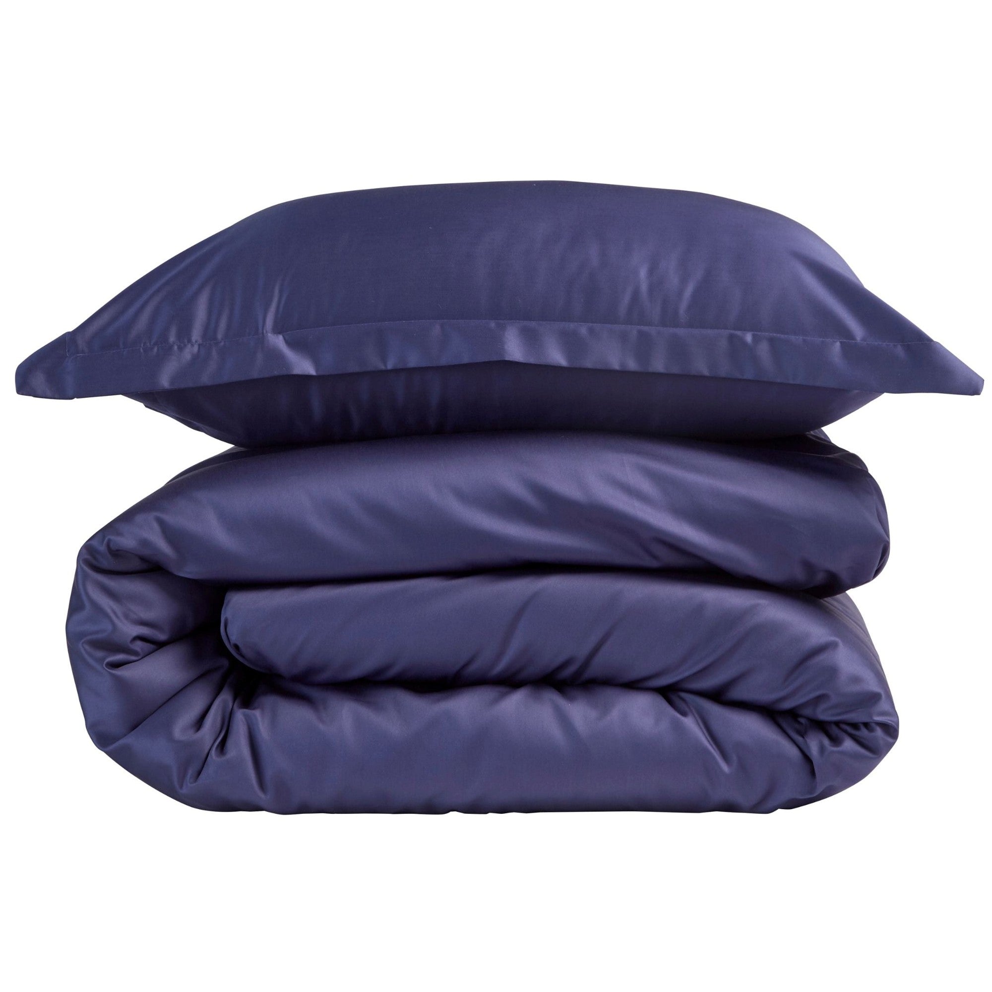 400 TC Sateen Plain Dyed Sheets in Navy