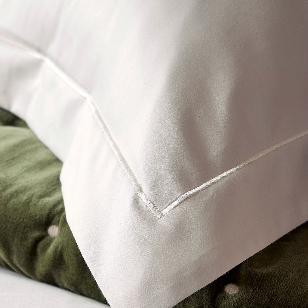 500TC Hygro Cotton Sateen Bed Linen with Parchment boarder Stitch