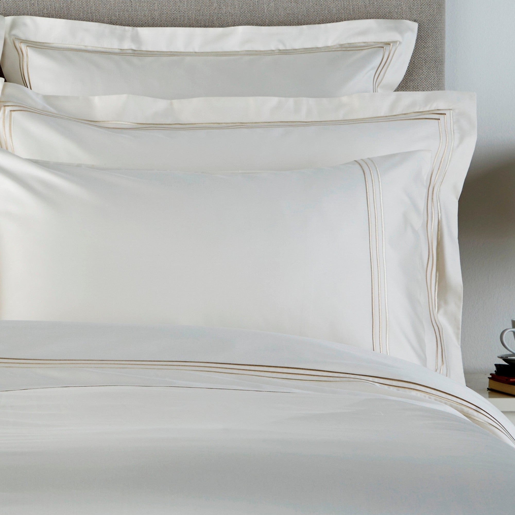 500TC Luxury Supima Bed Linen with Cream Triple Embroidery