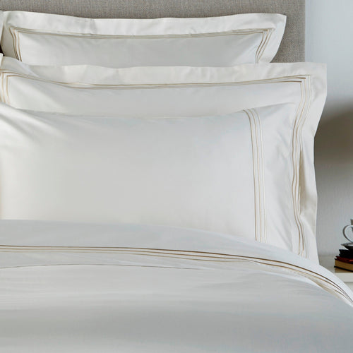 500TC Luxury Supima Bed Linen with Cream Triple Embroidery
