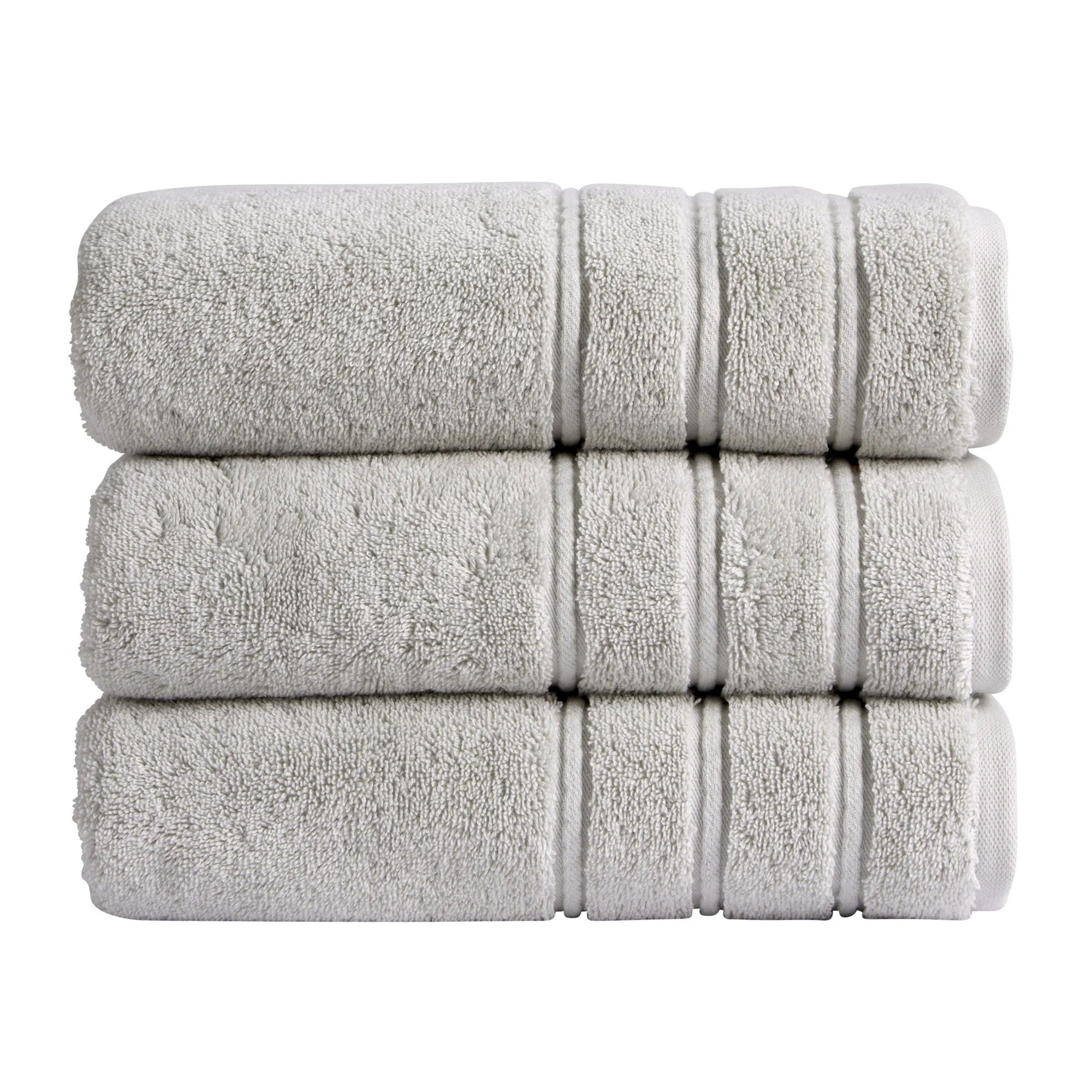 Christy "Antalya" Bath Towels Collection in Lunar (Light Silver)
