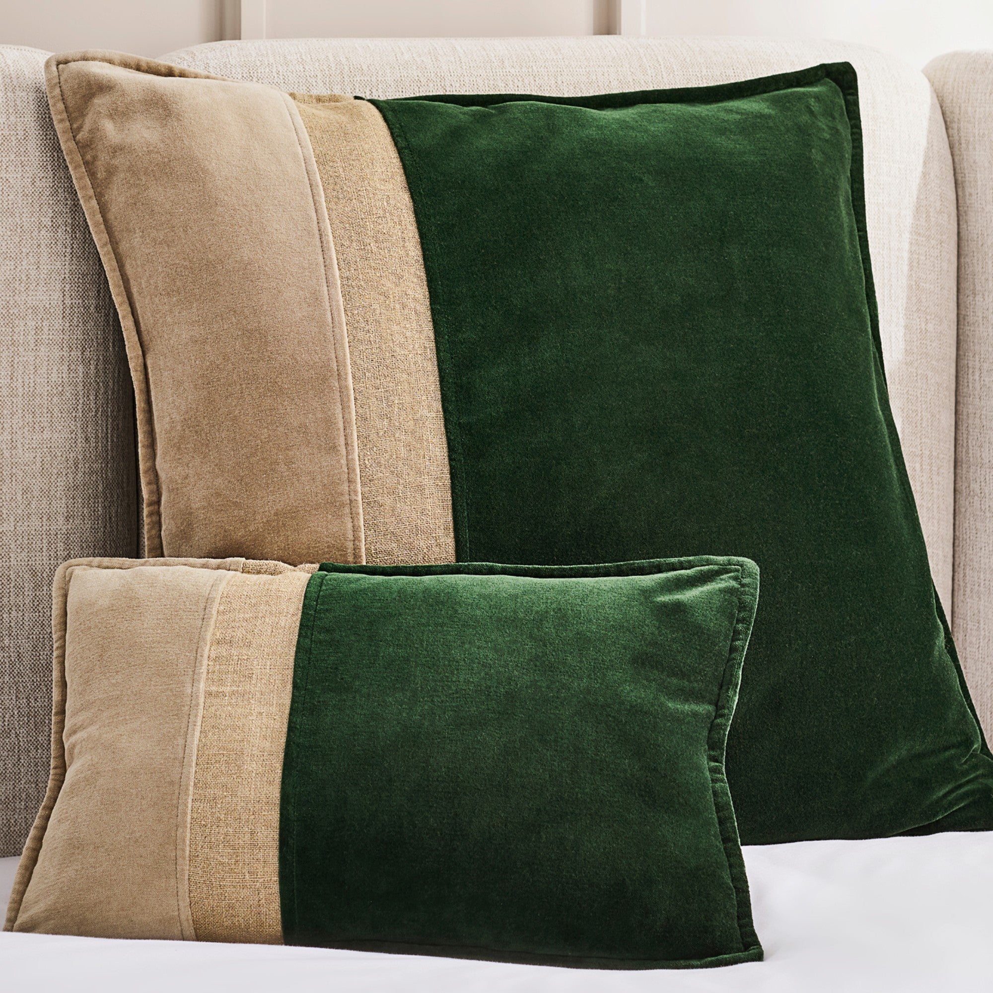 Antibes Cushion Cover in Forest Green