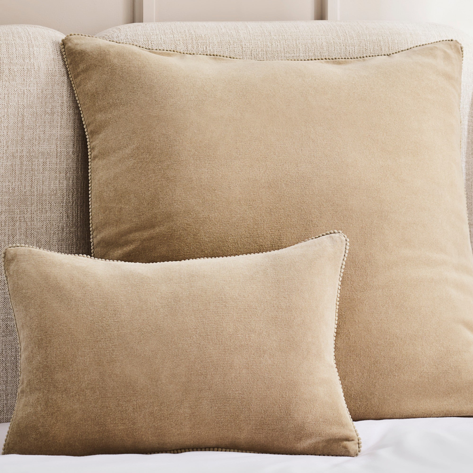Arles Decorative Filled Cushion in Camel
