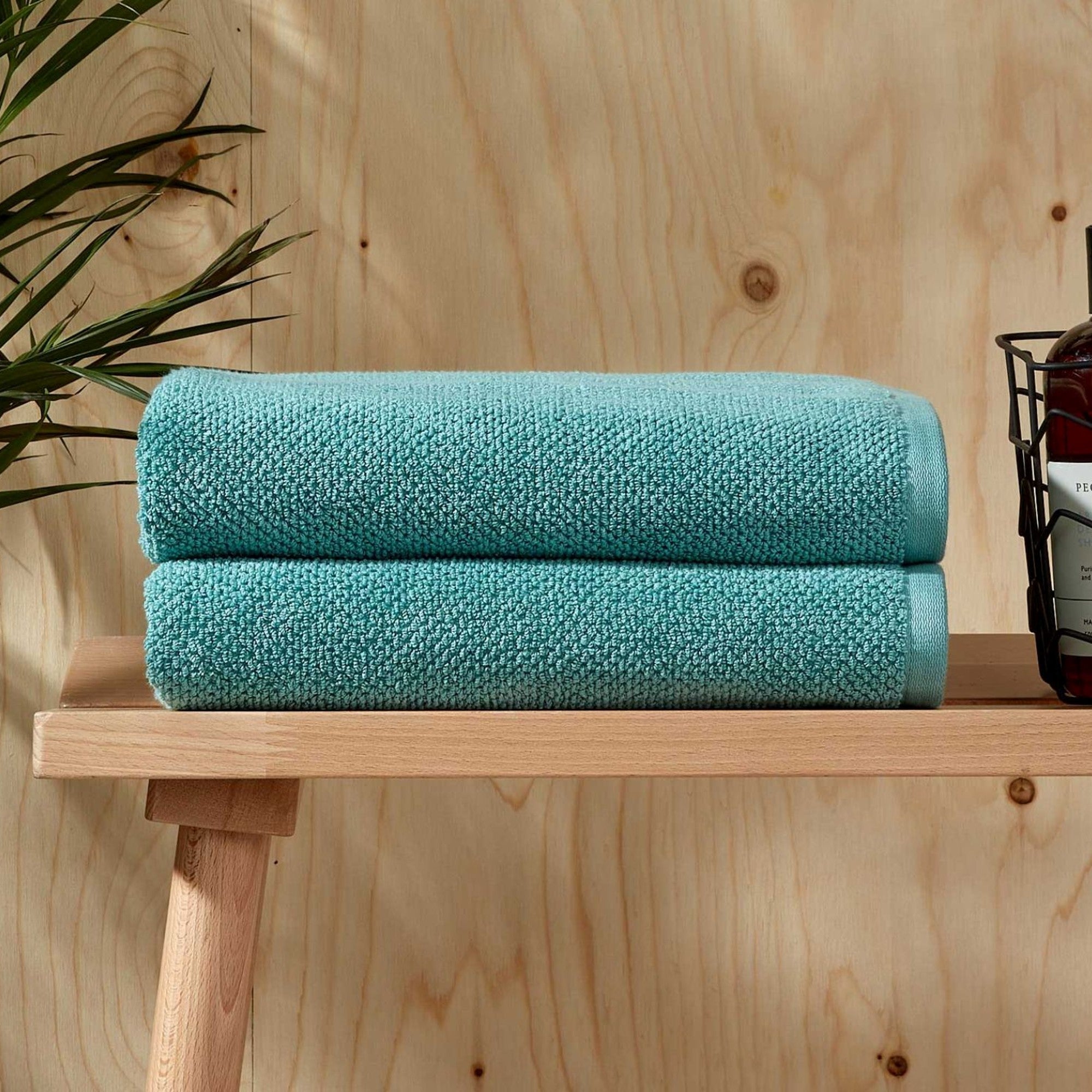 Christy "Brixton" Bath Towels Collection in Mineral Green