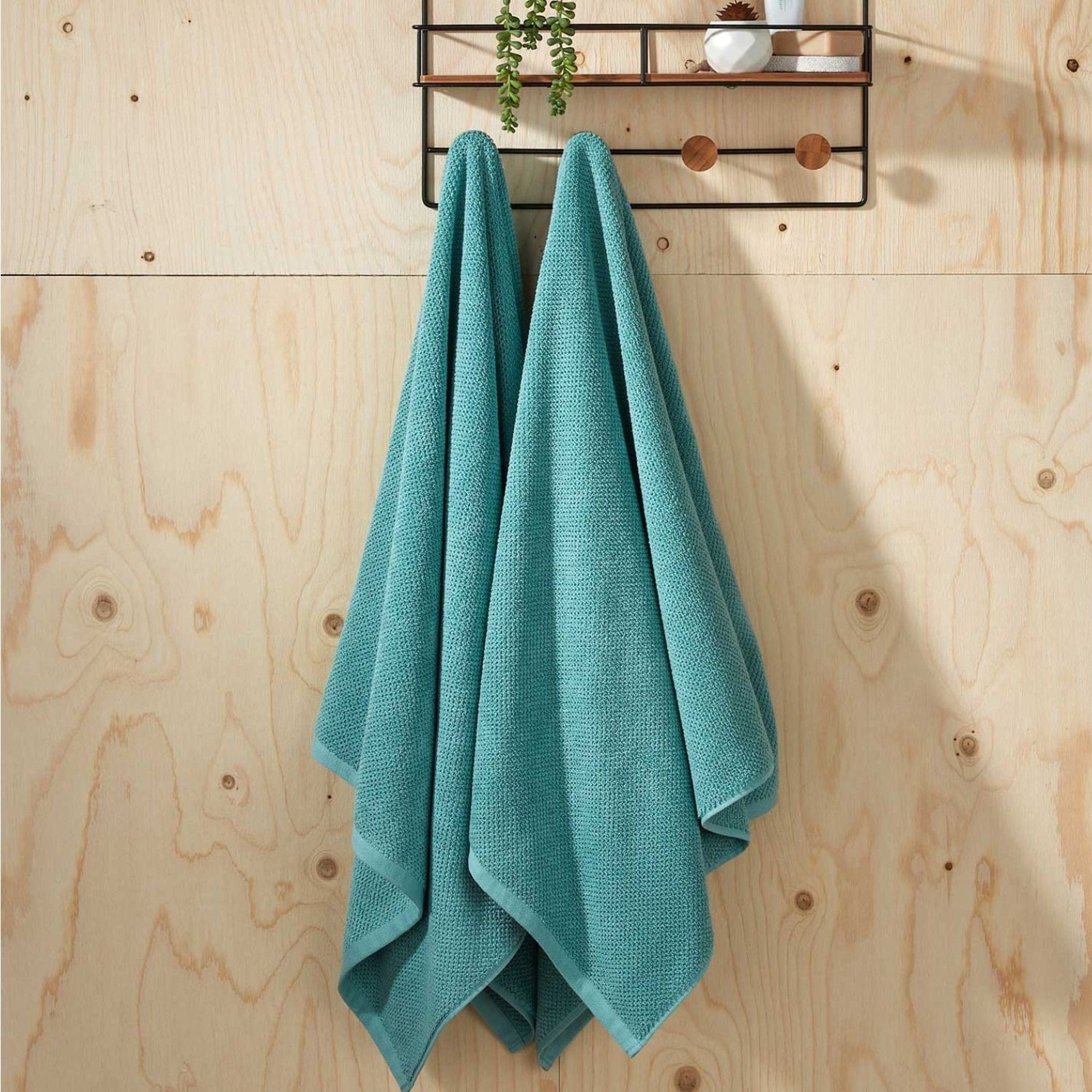 Brixton Bath Towels Collection in Mineral Green
