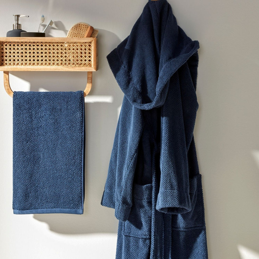 Brixton Bath Towels Collection in Midnight Blue