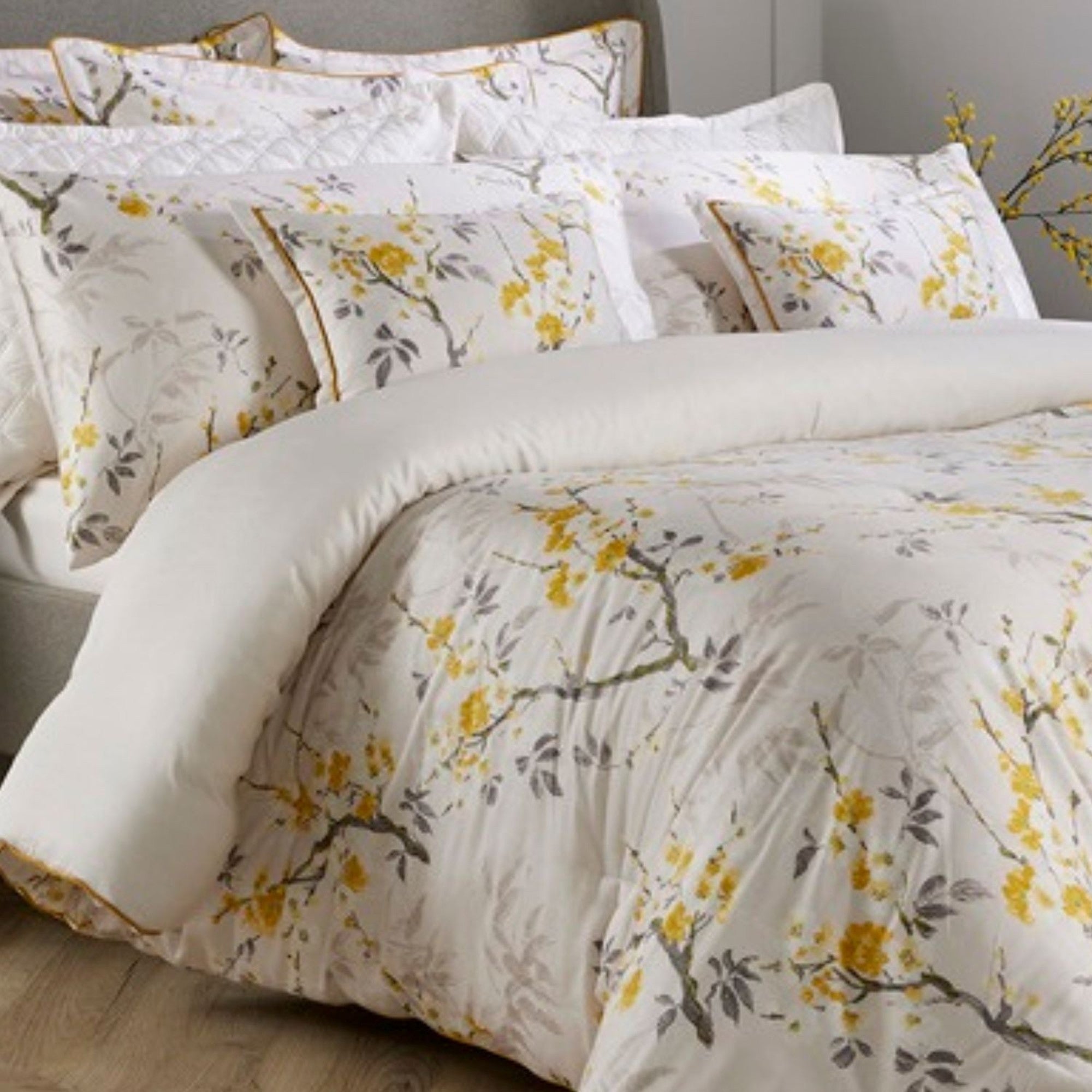 Chinoiserie 11 Pcs Comforter Set in Ochre (Yellow)