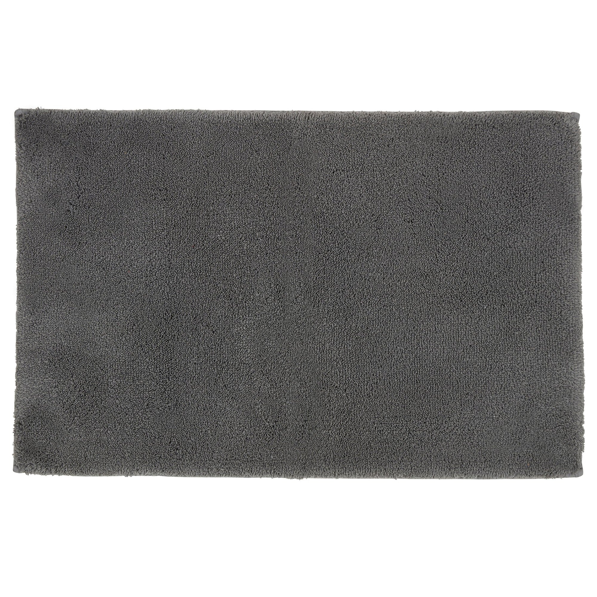Christy "Deep Pile Rubber Back Tufted Bath Rug" in Ash Grey