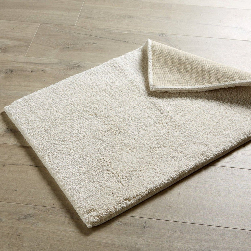Deep Pile Rubber Back Tufted Bath Rug Cream (Parchment)