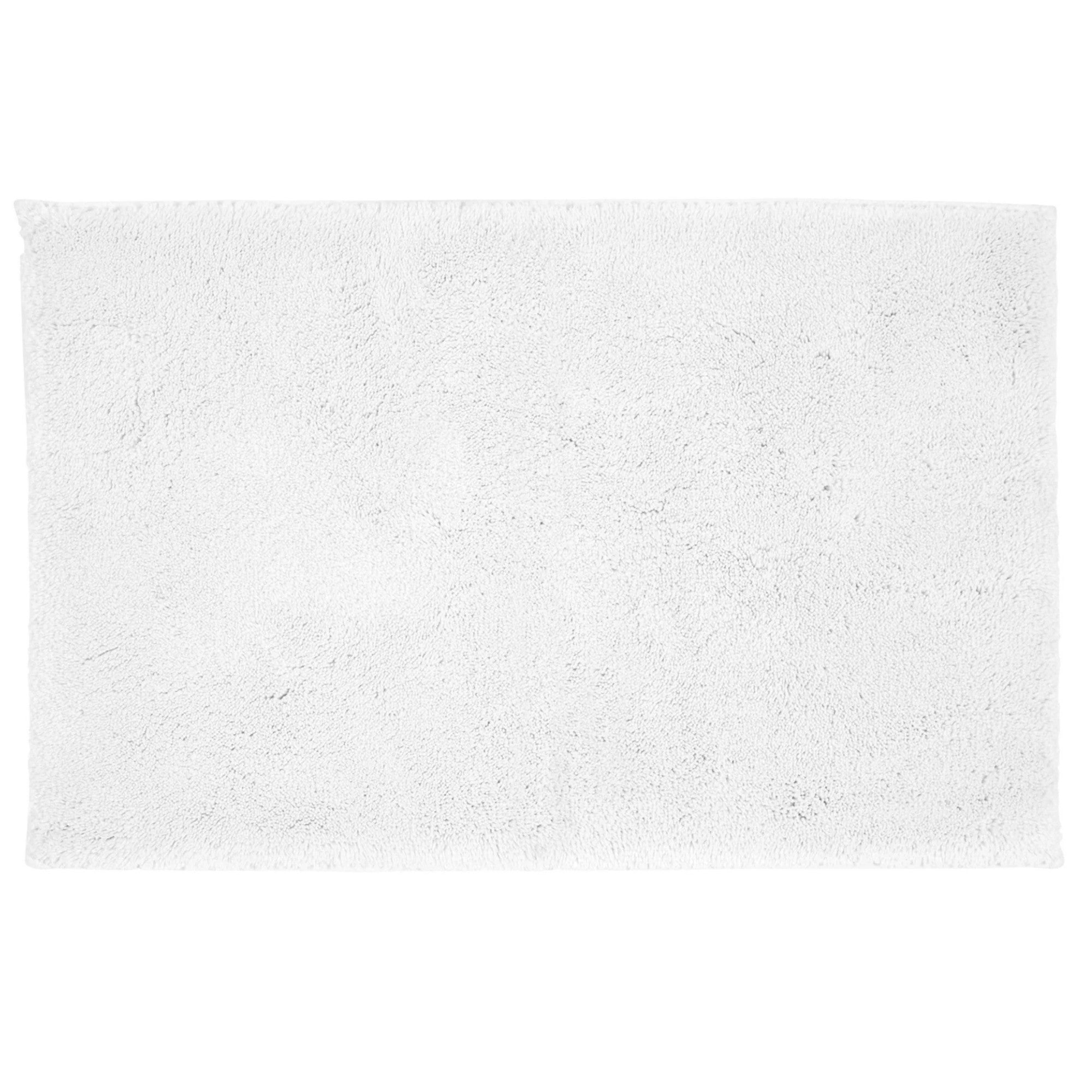 Christy "Deep Pile Rubber Back Tufted Bath Rug" White