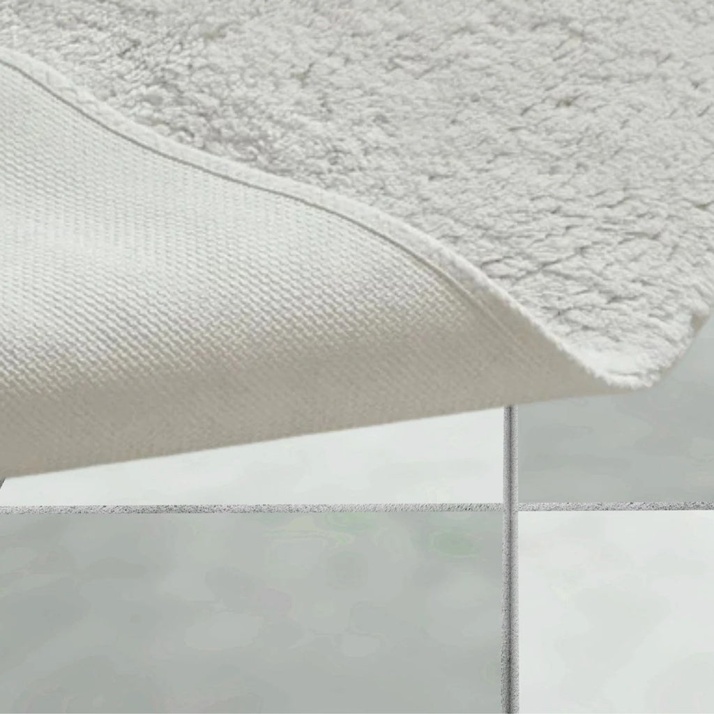 Christy "Deep Pile Rubber Back Tufted Bath Rug" White