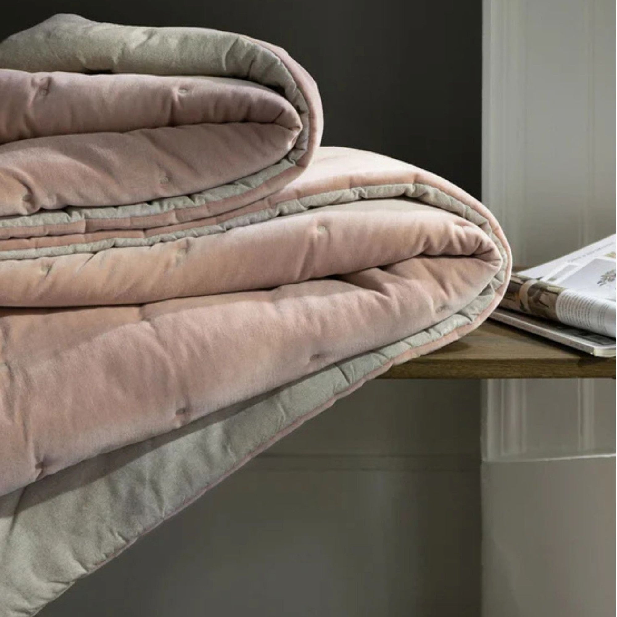 Jaipur Throws in Dusky Pink