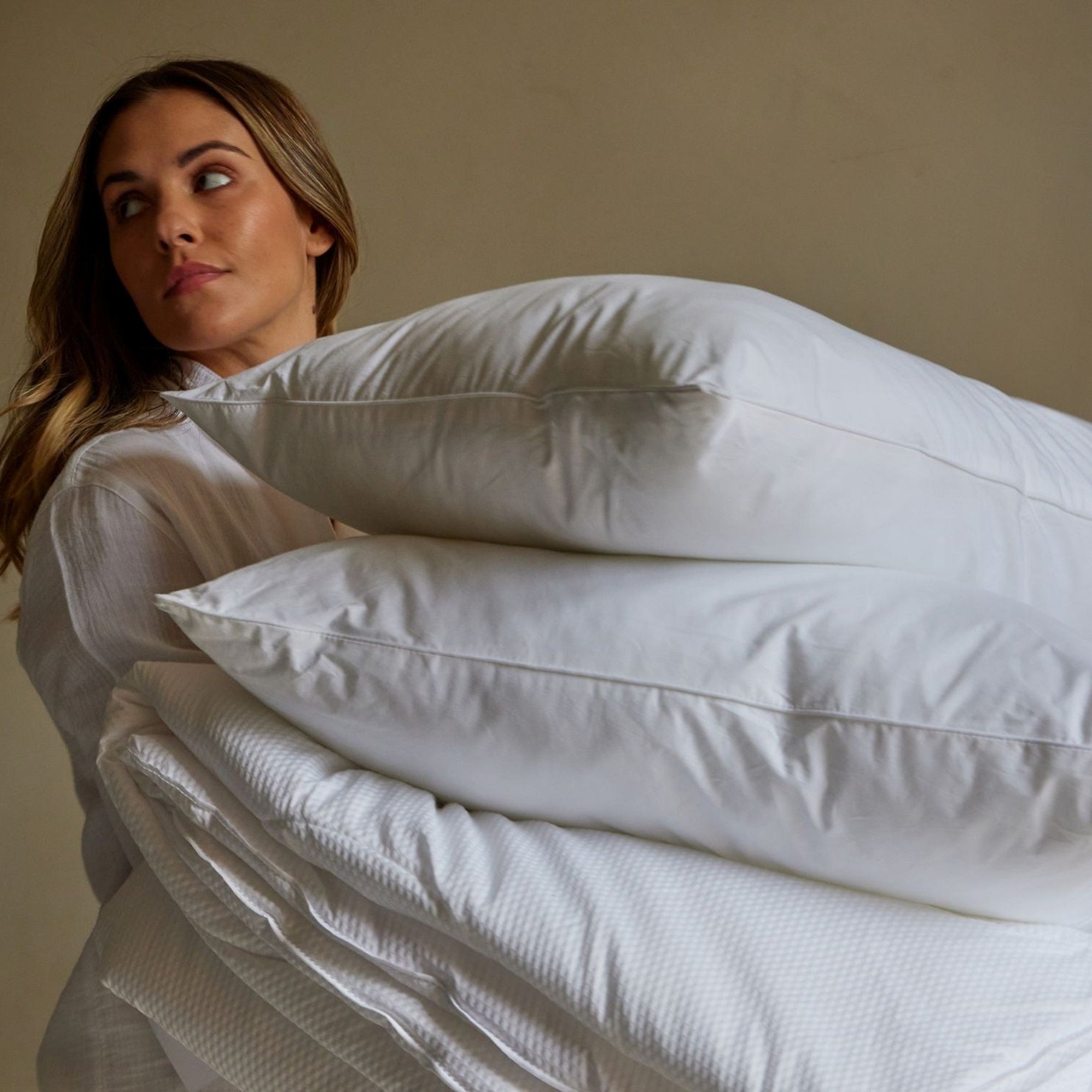 Sateen Touch Anti Allergy Medium to Firm Pillow in White