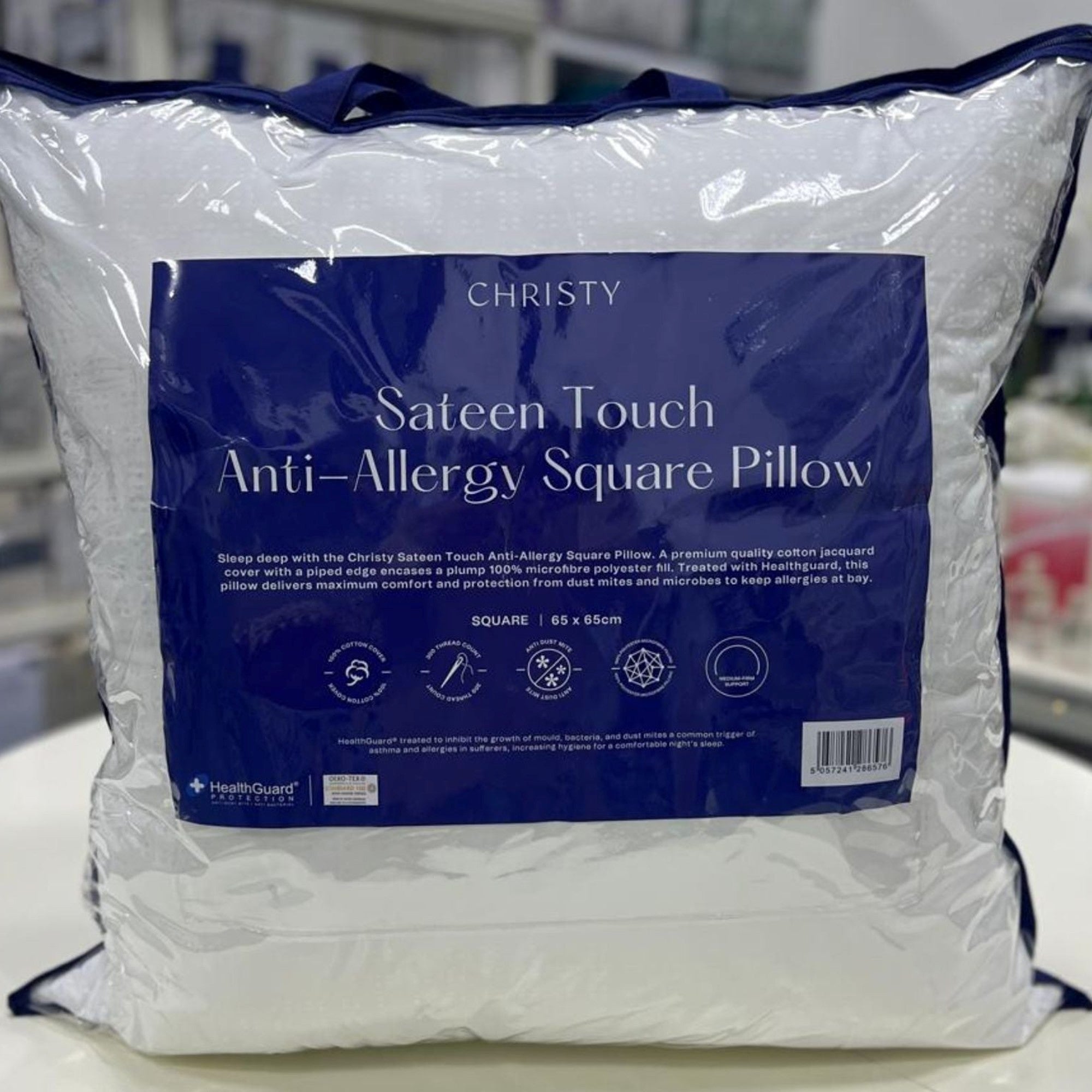 Christy "Sateen Touch" Square Filled Pillow 65 x 65 cm
