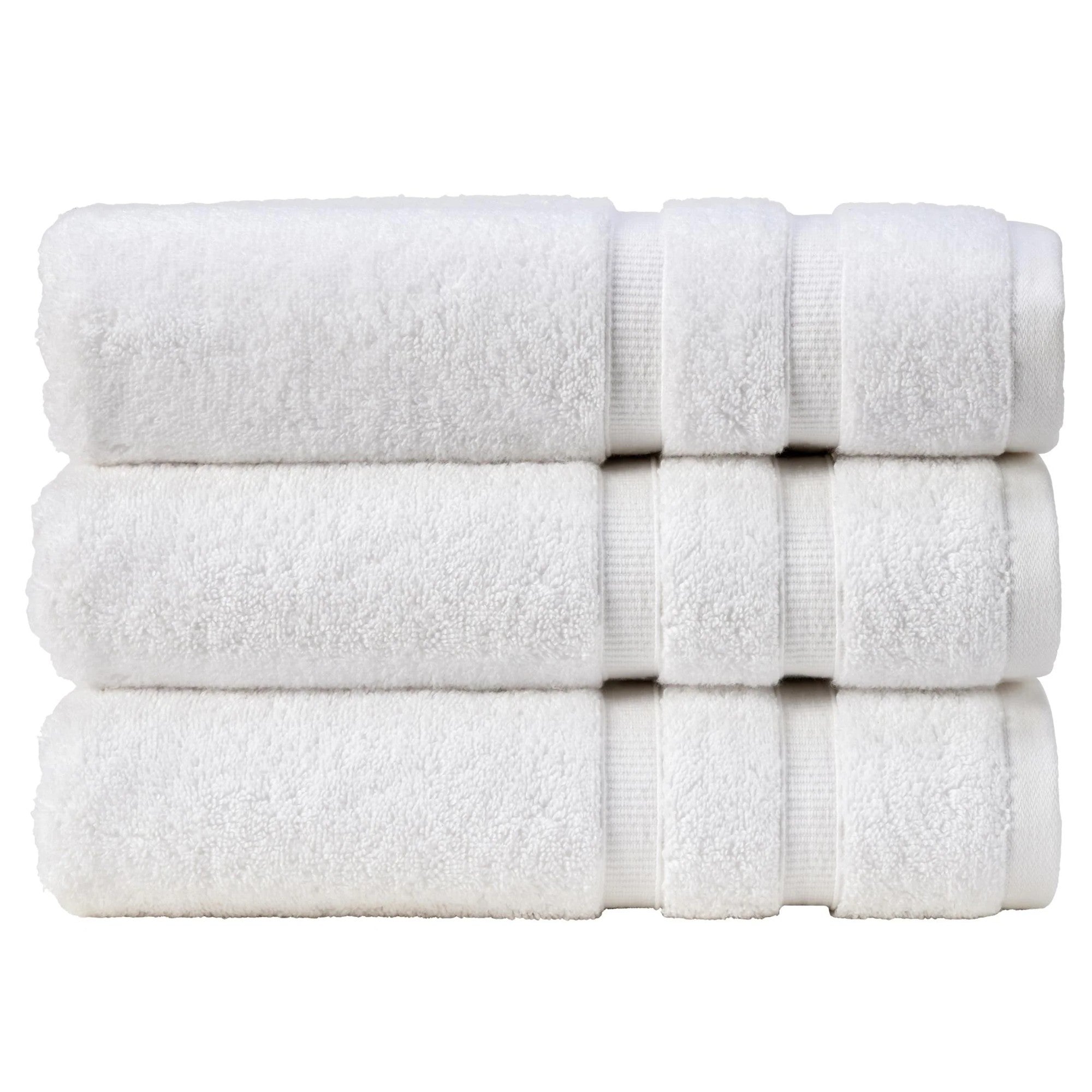 Christy "Signum" Combed Cotton Bath Towels Collection in White