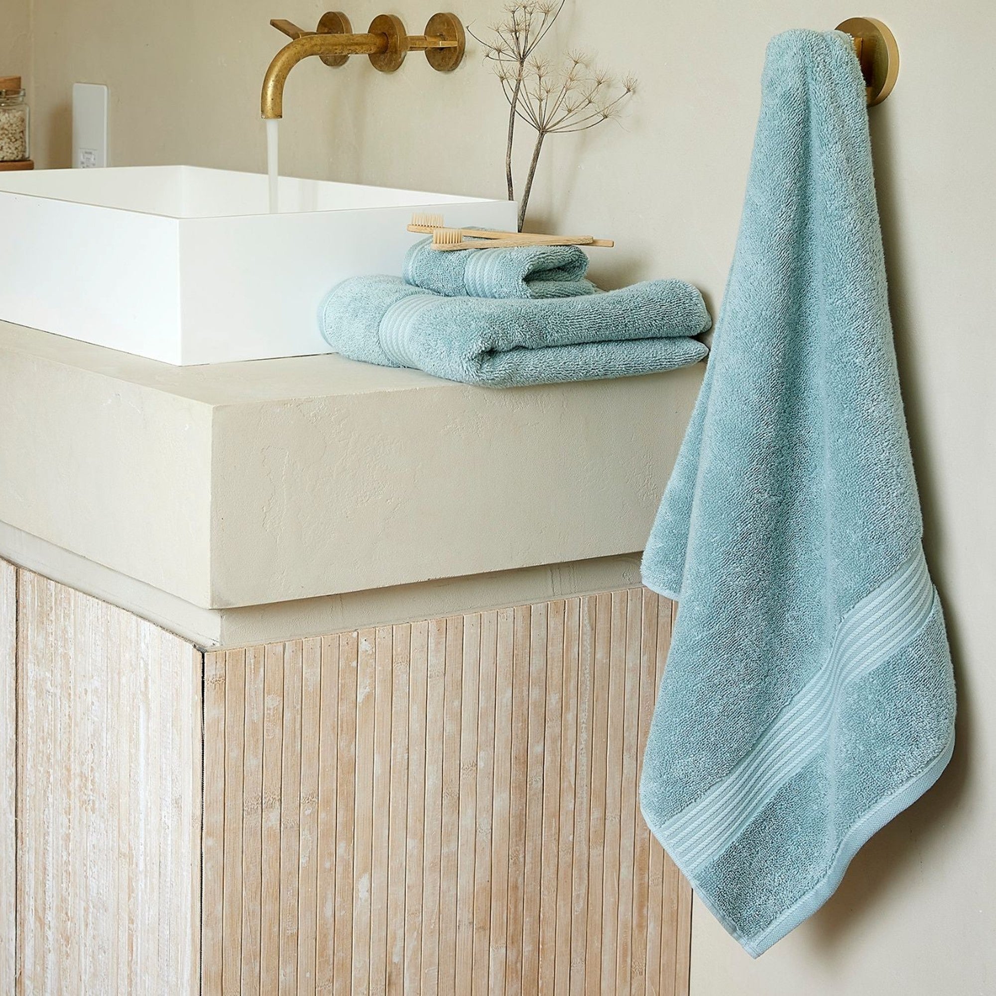Supreme Bath Towels & Mat Collection in Mineral
