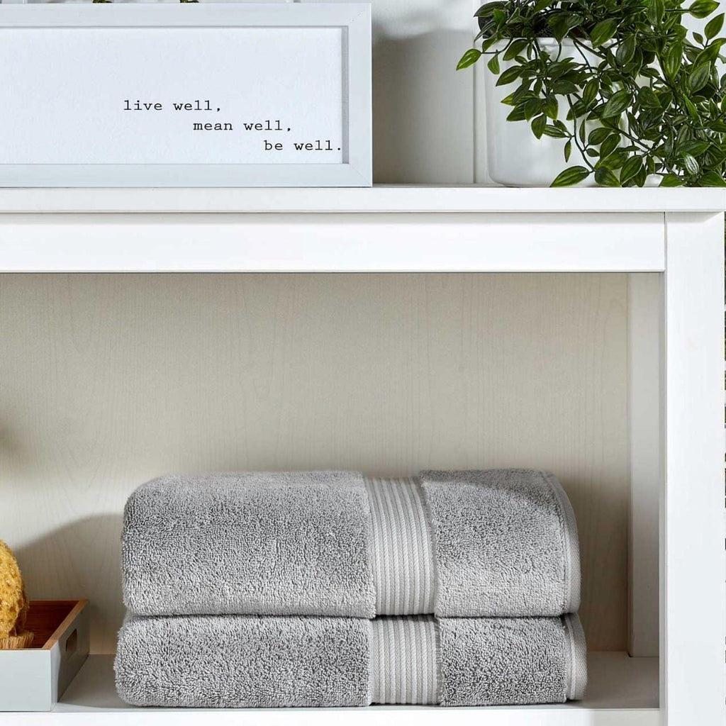 Supreme Bath Towels & Mat Collection in Silver