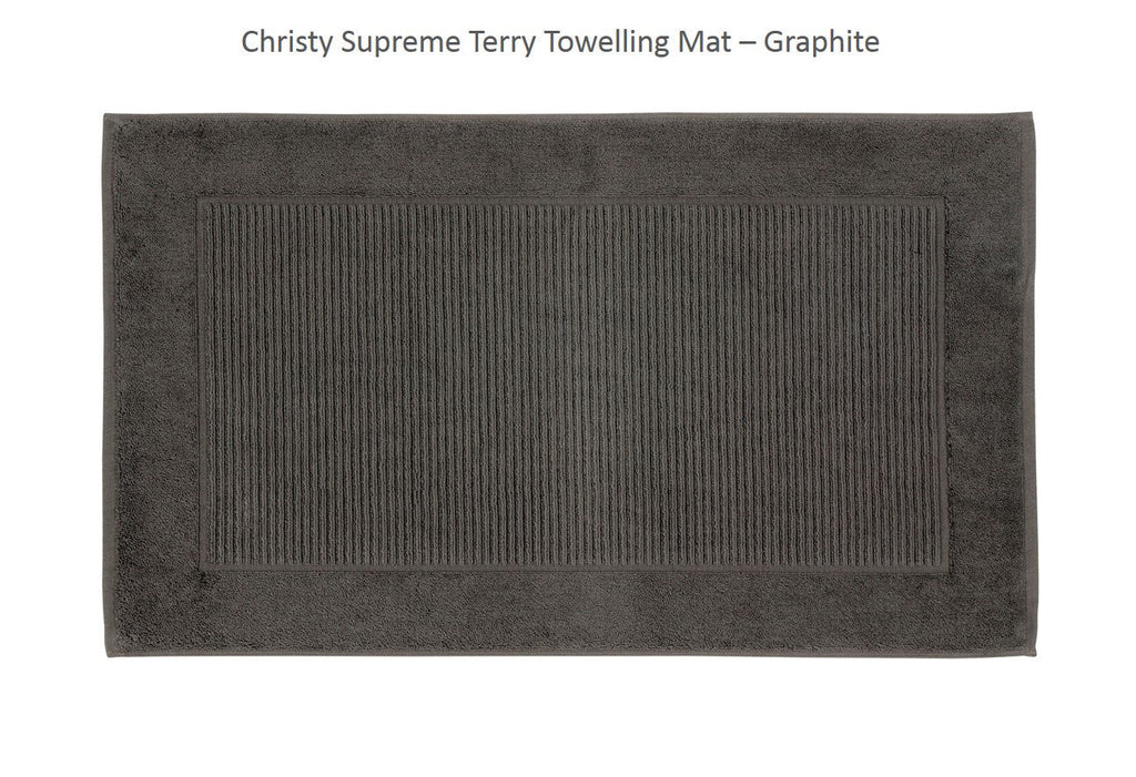 Christy "Supreme" Bath Towels & Mat Collection in Graphite