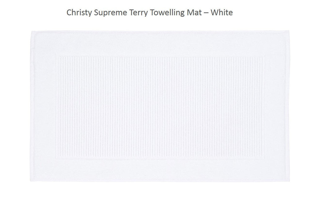 Christy "Supreme" Bath Towels & Mat Collection in White