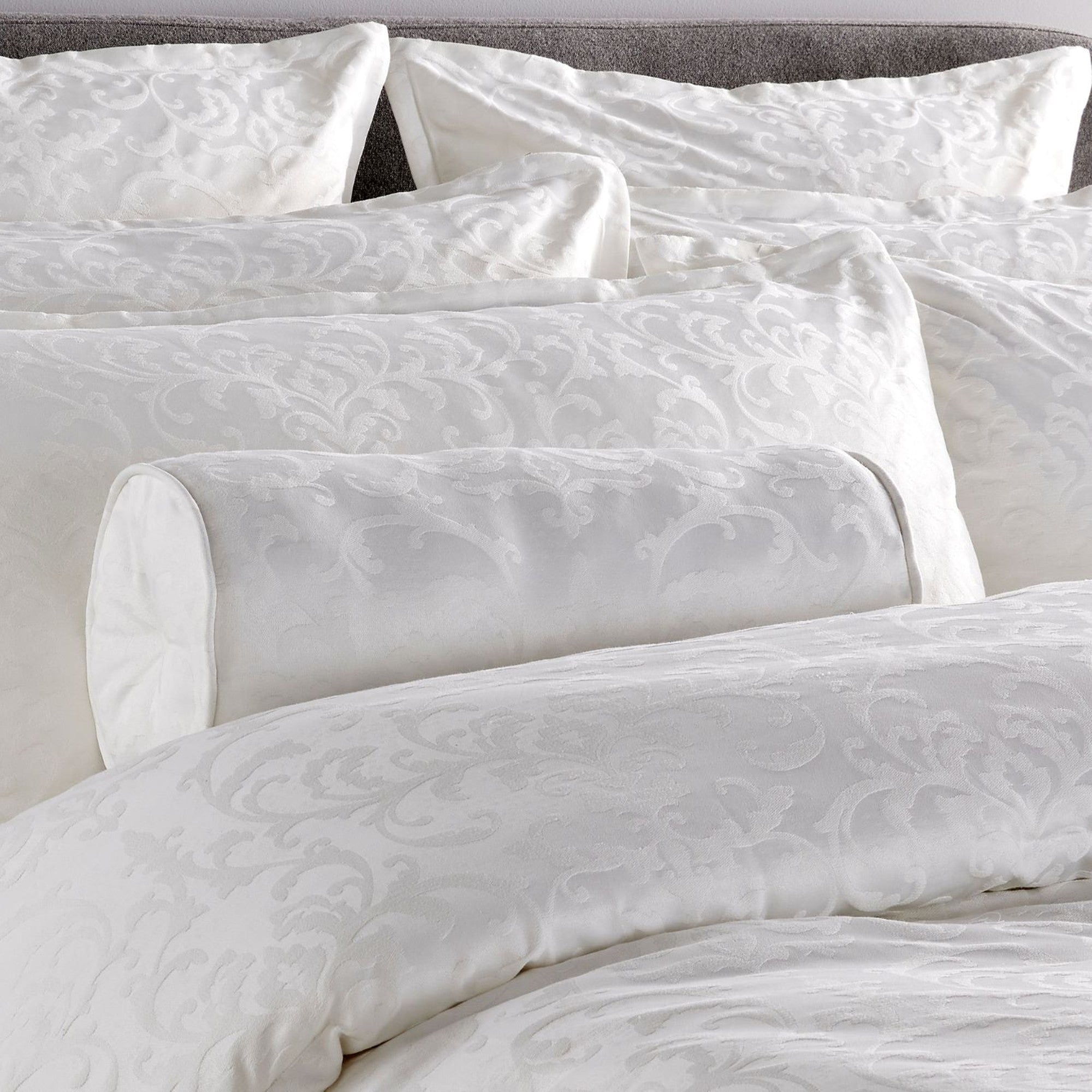 Venice Jacquard Duvet Cover Sets in White