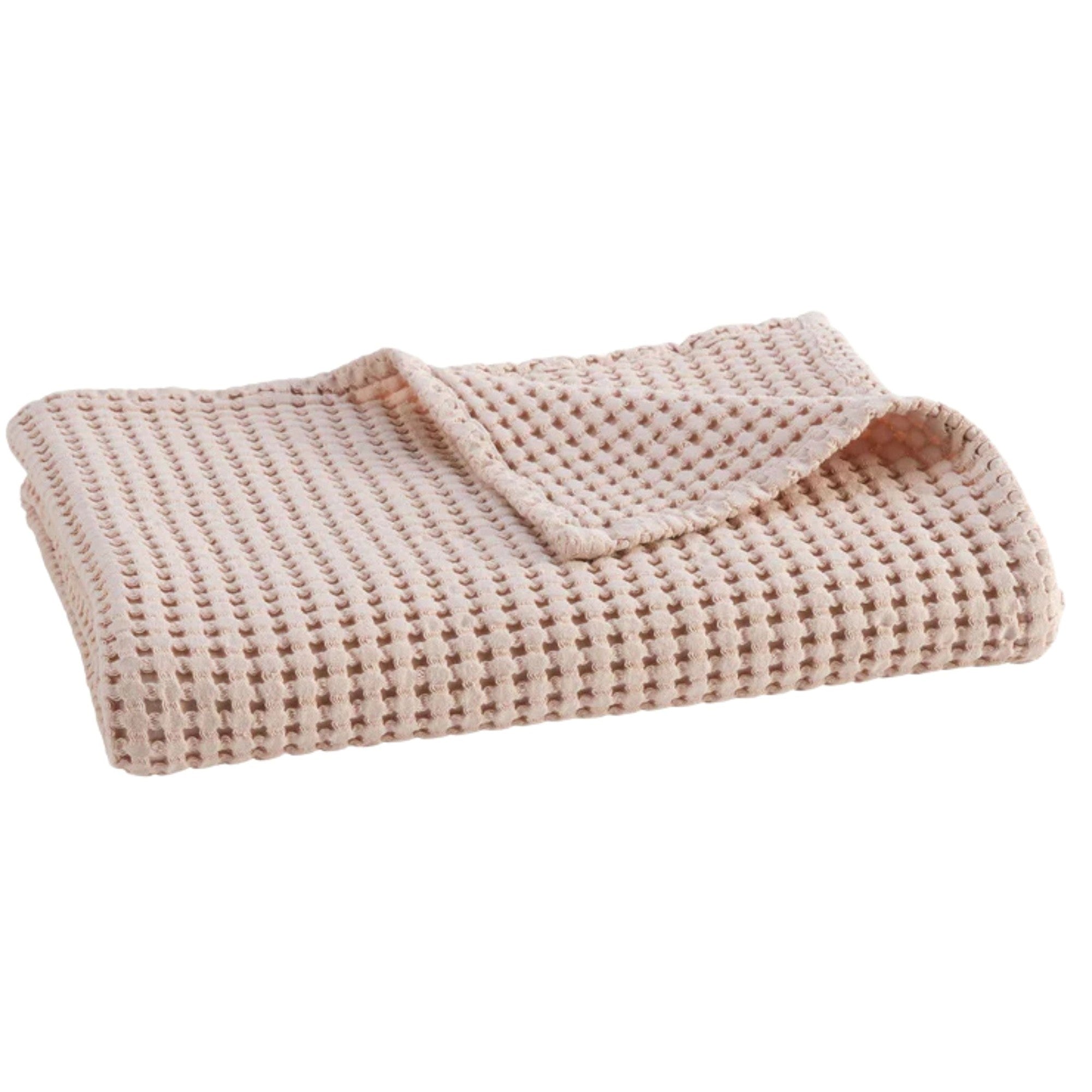 Christy "Waffle" Bath Towel Collections in Blush