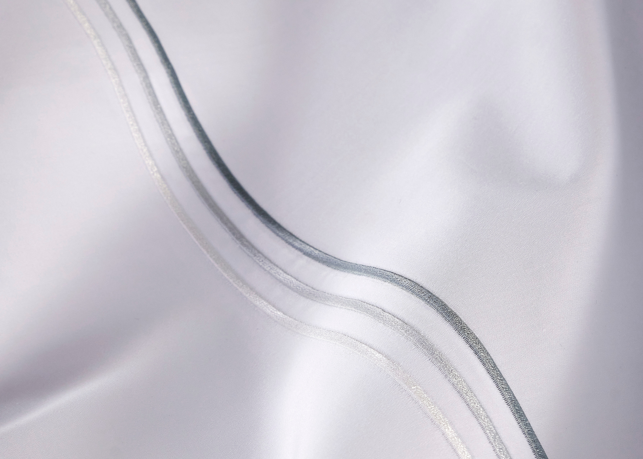 Christy "500TC Luxury Supima" Bed Linen with Duck Egg Triple Embroidery