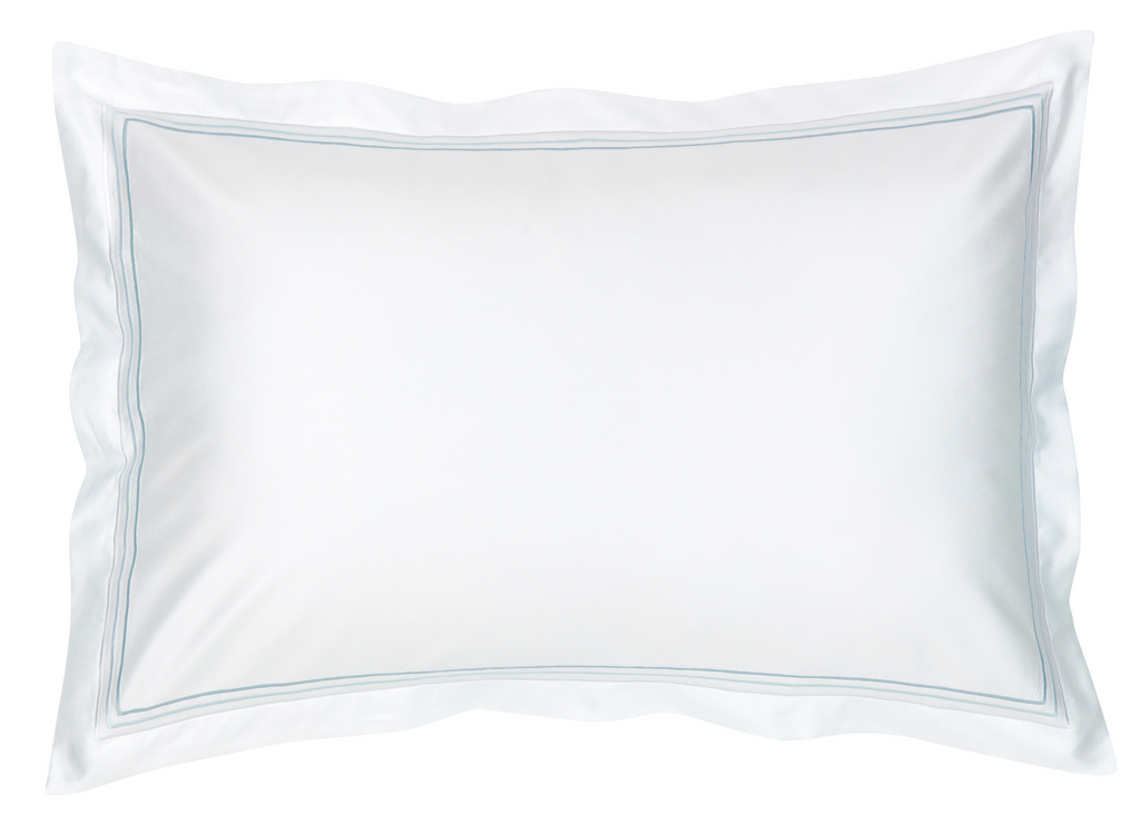 Christy "500TC Luxury Supima" Bed Linen with Duck Egg Triple Embroidery