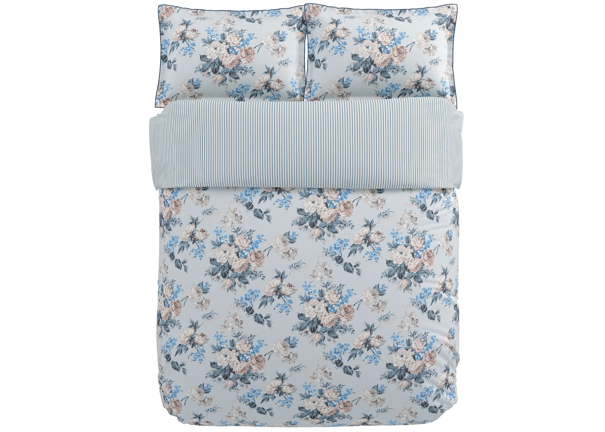 Bedeck of Belfast "Delphine" Duvet Cover and Oxford Pillowcase in Chambray Blue